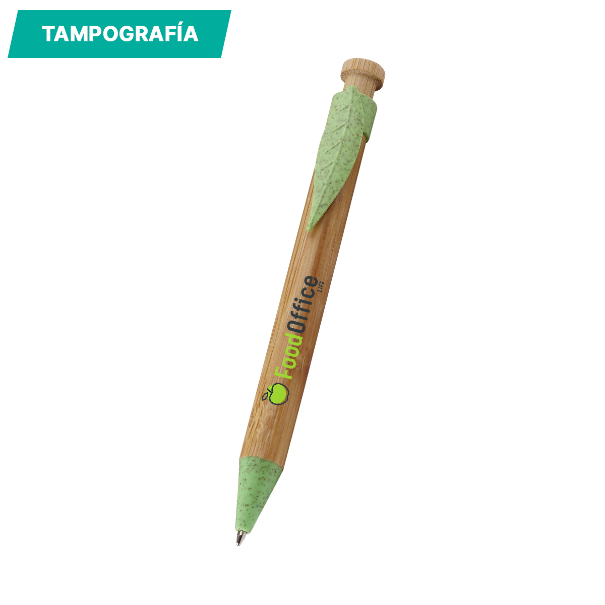 Bolígrafo de bambú Tudela. - Image 2