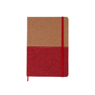 Libreta corcho bi tono.