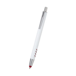 Bolígrafo de aluminio blanco Forli.